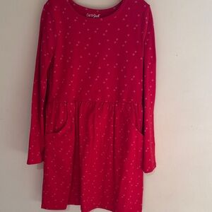 Cat & Jack Heart Patterned Red Dress